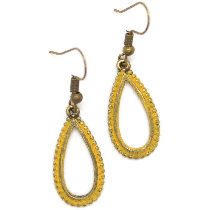 Open Zipper Drop Earrings