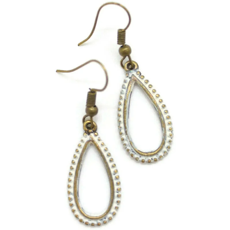 Open Zipper Drop Earrings