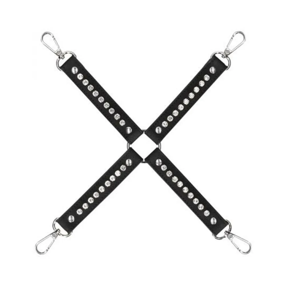 Ouch Diamond Studded Hogtie - Black