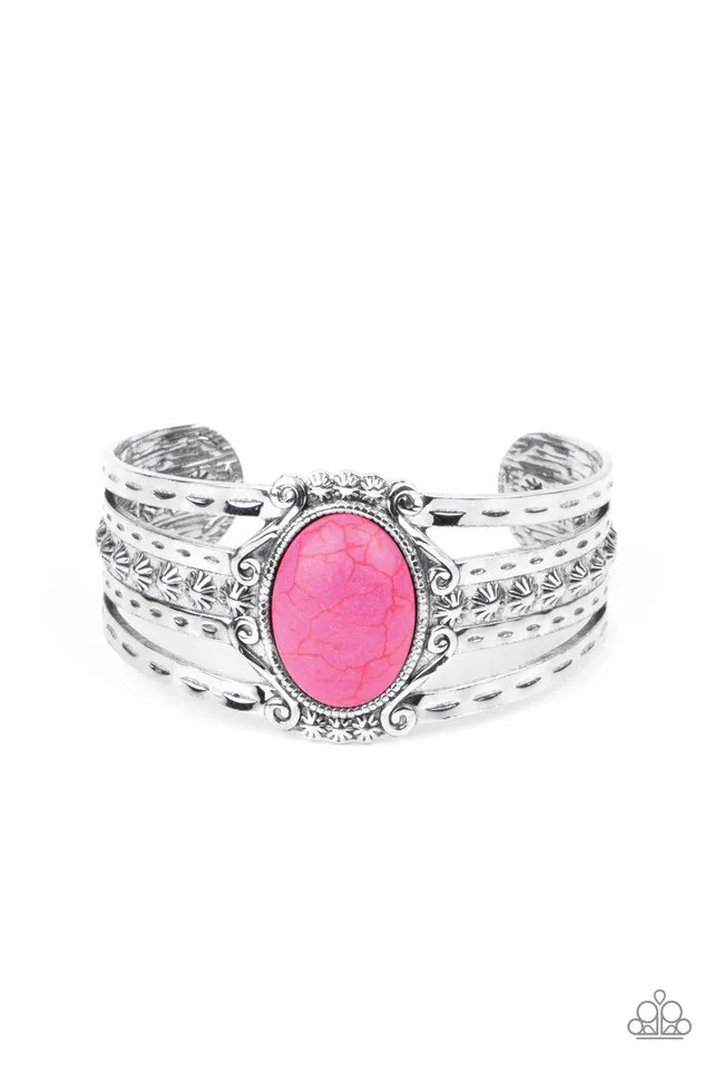 Paparazzi Bracelet ~ Mojave Mecca - Pink