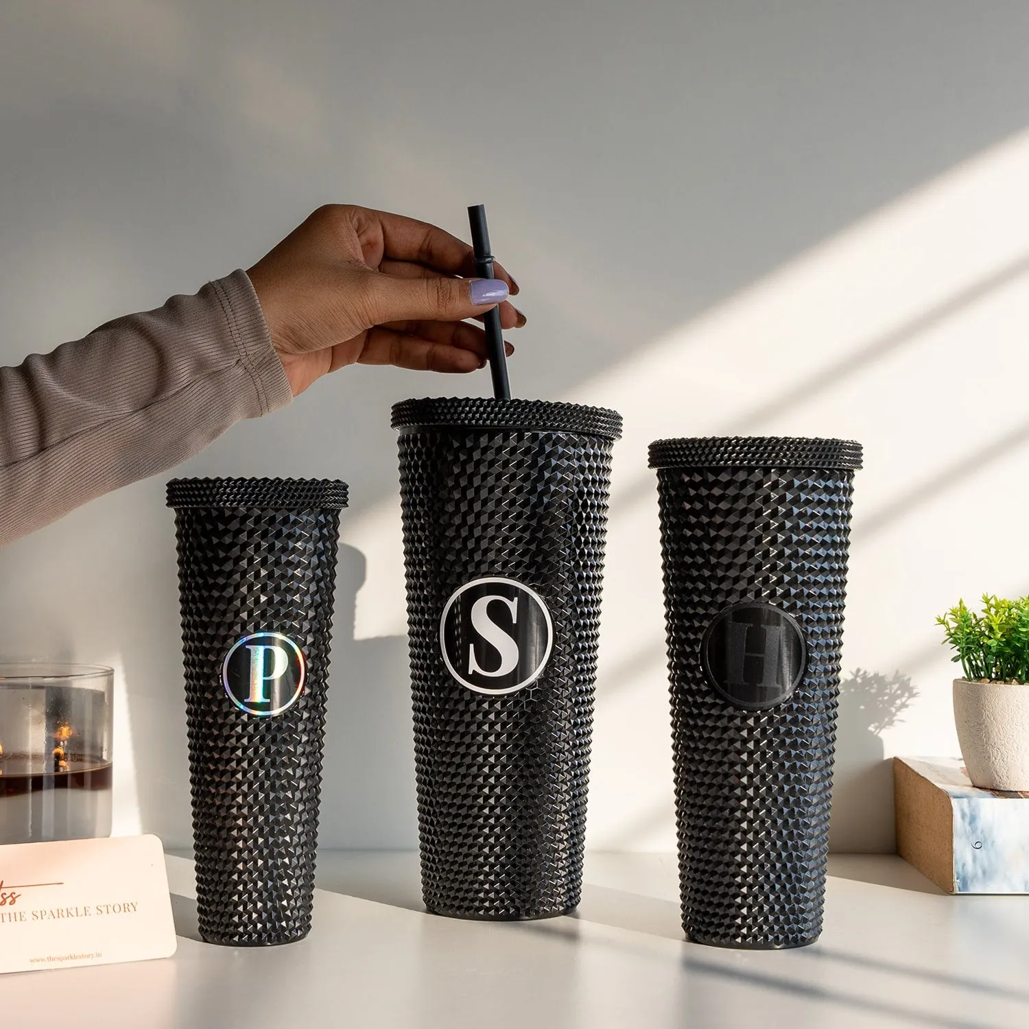 Personalized Studded Sipper - Single - COD Not Applicable