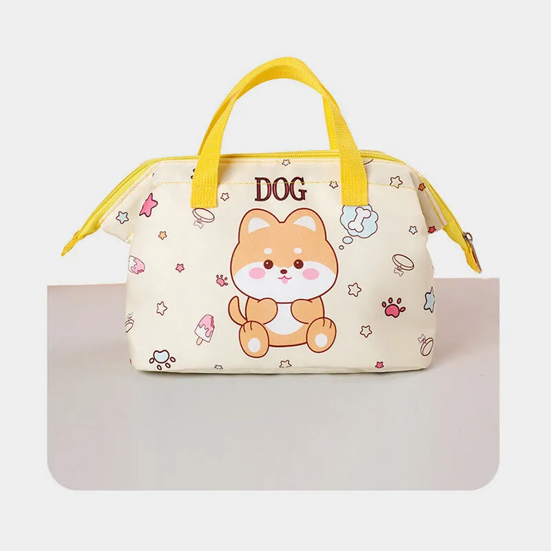 Portable Insulated Reusable Student Cartoon Lunch Bag Thickened Aluminum Foil Insulated Handbag