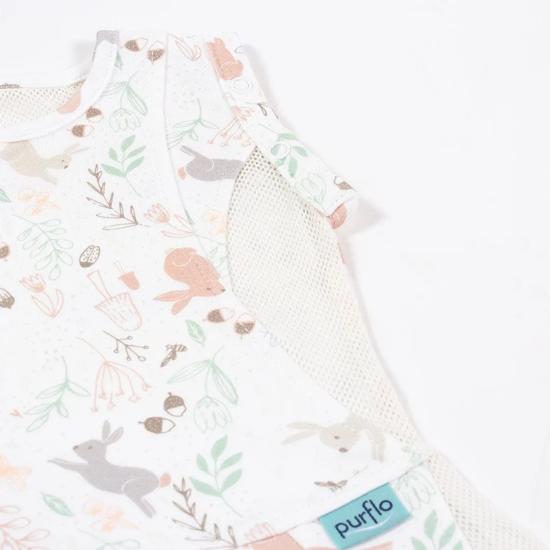 Purflo Swaddle To Sleep Bag - Lightweight - 0.5 TOG - Storybook Nutmeg