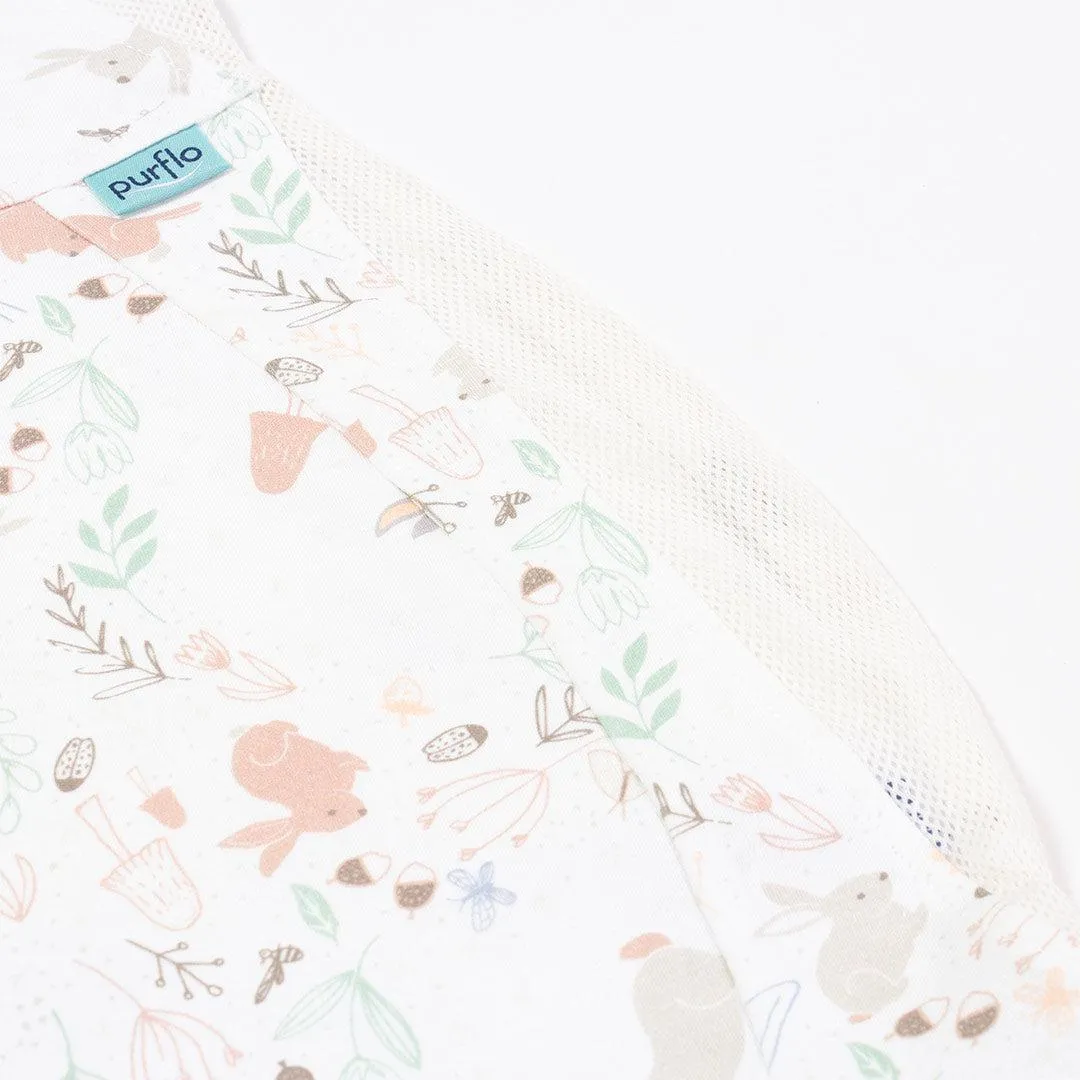 Purflo Swaddle To Sleep Bag - Lightweight - 0.5 TOG - Storybook Nutmeg