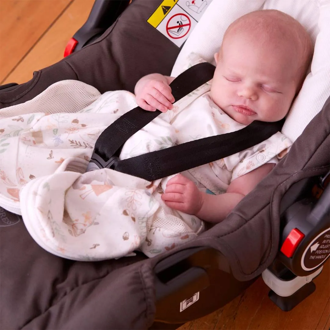 Purflo Swaddle To Sleep Bag - Lightweight - 0.5 TOG - Storybook Nutmeg