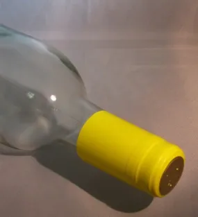 PVC Shrink Caps, Yellow, Bag of 30