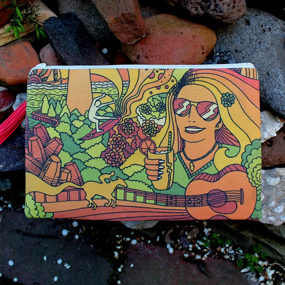"Summers in New Jersey" clutch bag