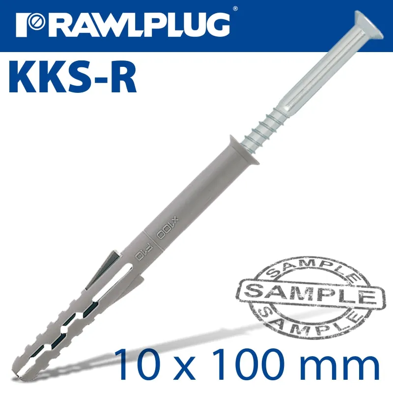 RAWLPLUG NYL FRAME FIXING   SHORT EXPANSION ZONE 10MMX100MM X4 -BAG RAW R-S1-FF-10100-4