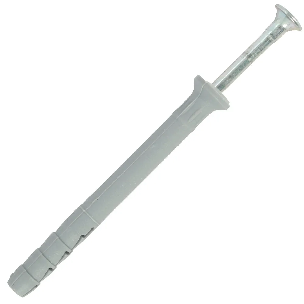 RAWLPLUG NYL NAIL-IN FIXING 8X80MM   CSK HEAD X10 -BAG RAW R-S1-FX-N08L080-10