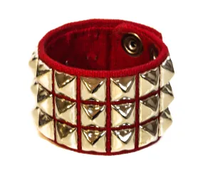RedCanvas Bracelet With 3 Row Pyramid