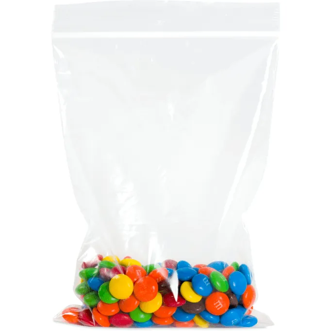 Resealable Clear Bags, Assorted Sizes, 100 bags/pack