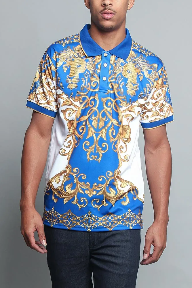Royal Studded Lion Polo Shirt