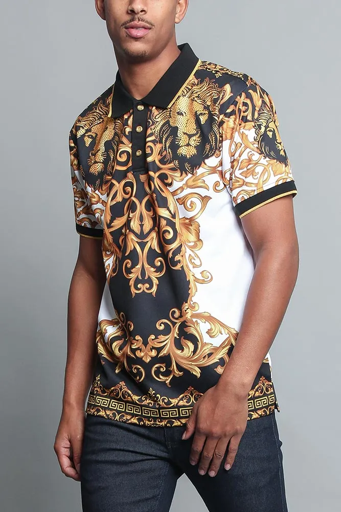 Royal Studded Lion Polo Shirt