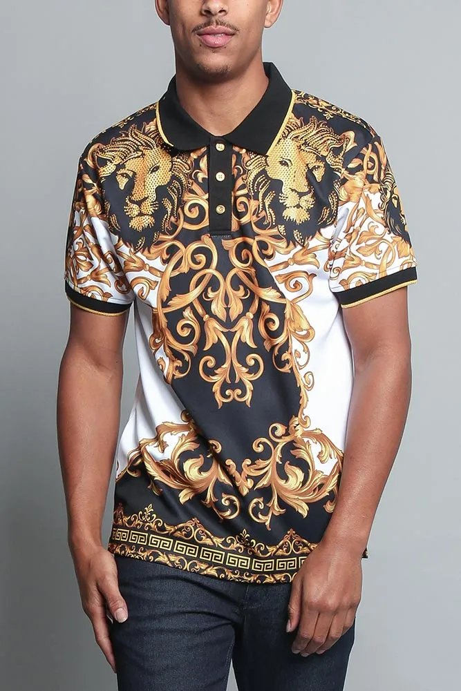 Royal Studded Lion Polo Shirt