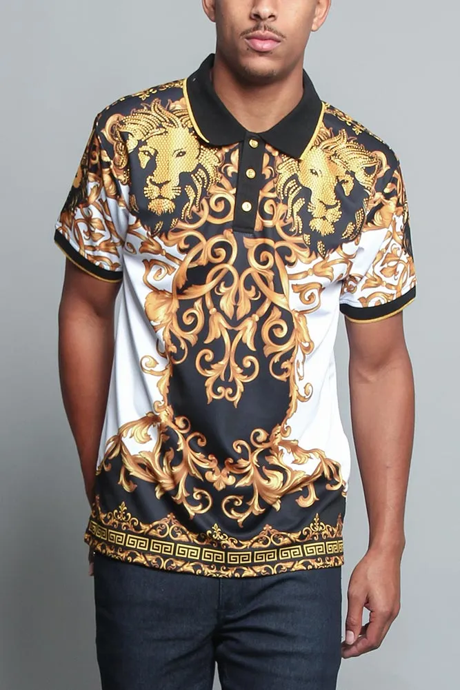Royal Studded Lion Polo Shirt
