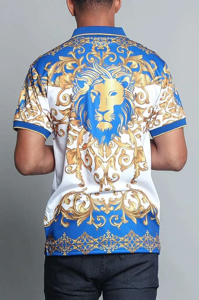 Royal Studded Lion Polo Shirt