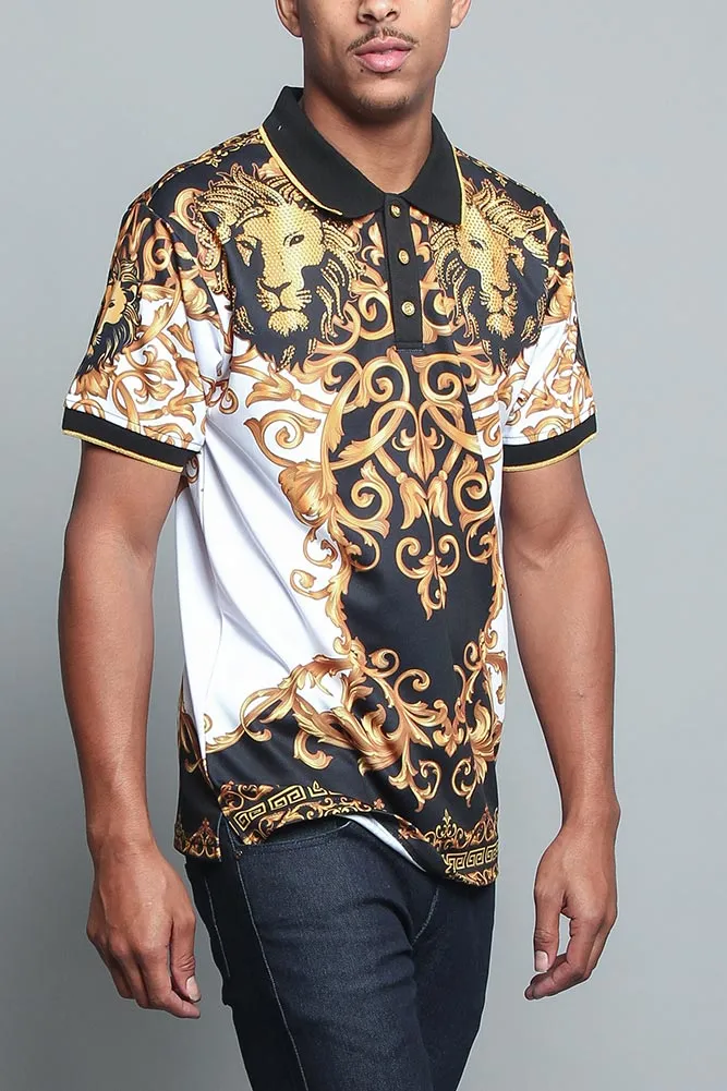 Royal Studded Lion Polo Shirt