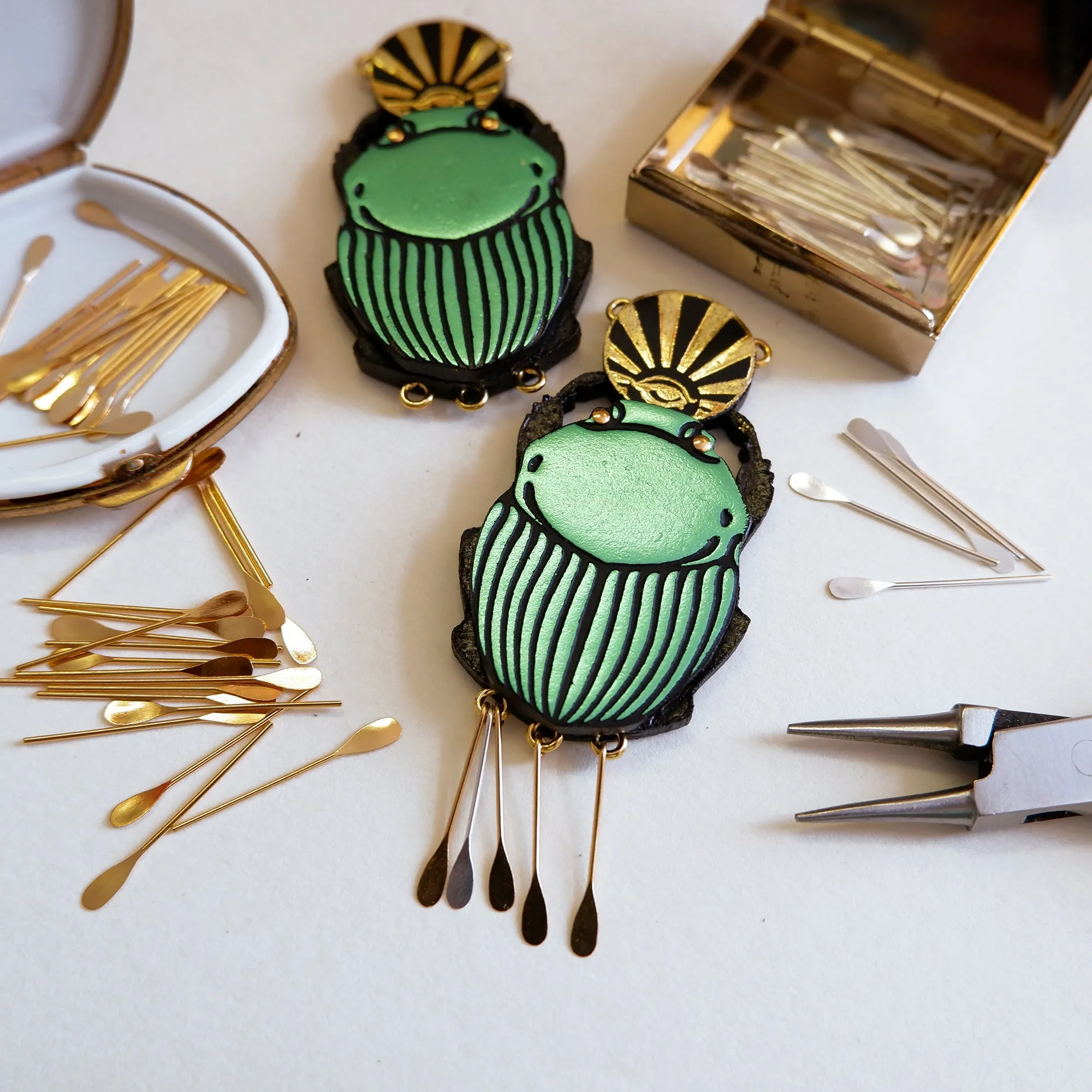 SACRED SCARAB . earrings