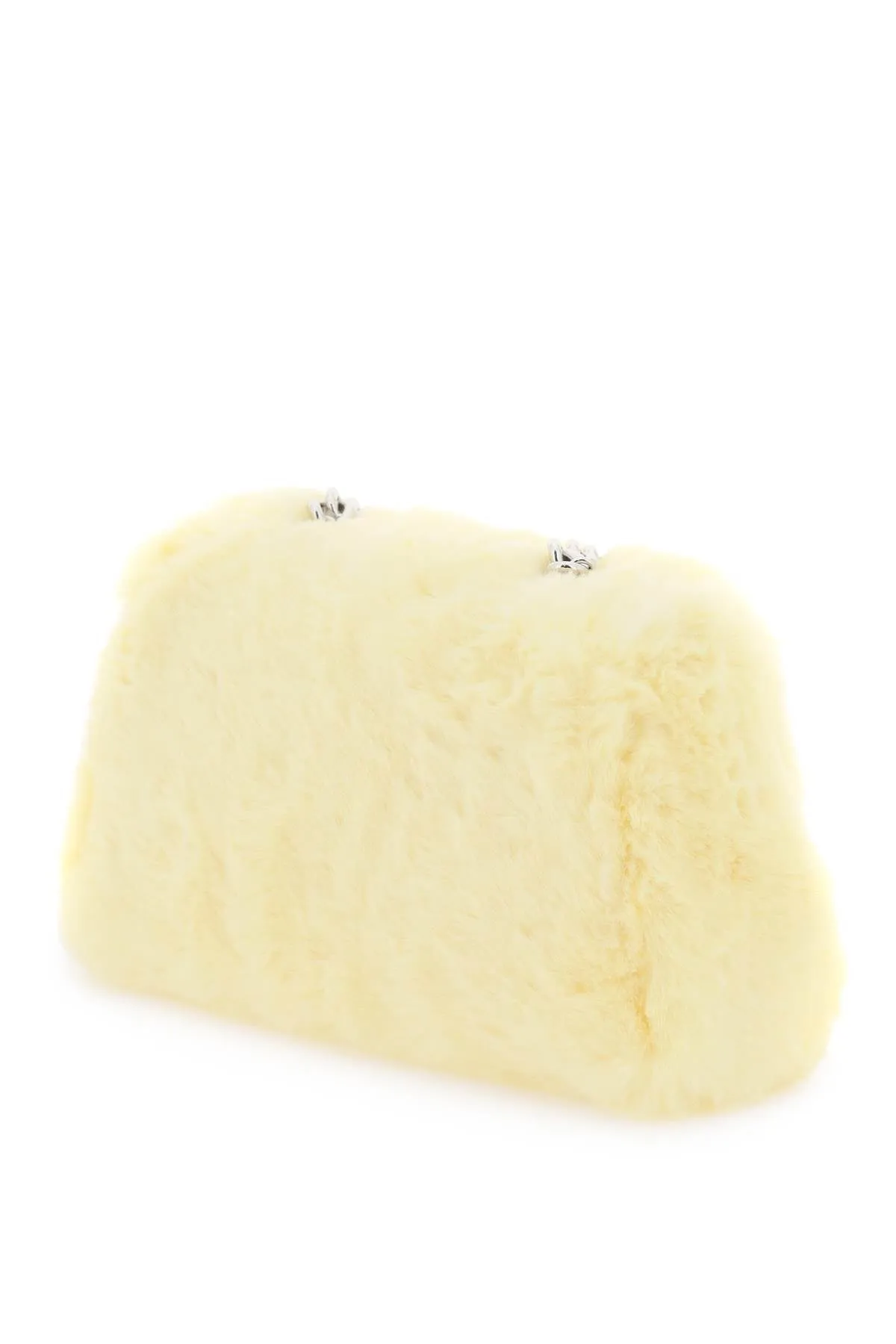Self portrait faux fur 'the fluffy bow mini' bag