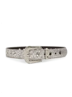 Silver Rhinestone Belt