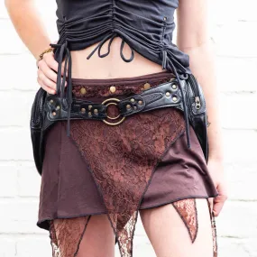 Siren Leather Holster Pocket Belt in Black