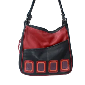 Small Op Art Purse Pack - Functional Convertible Leather Backpack