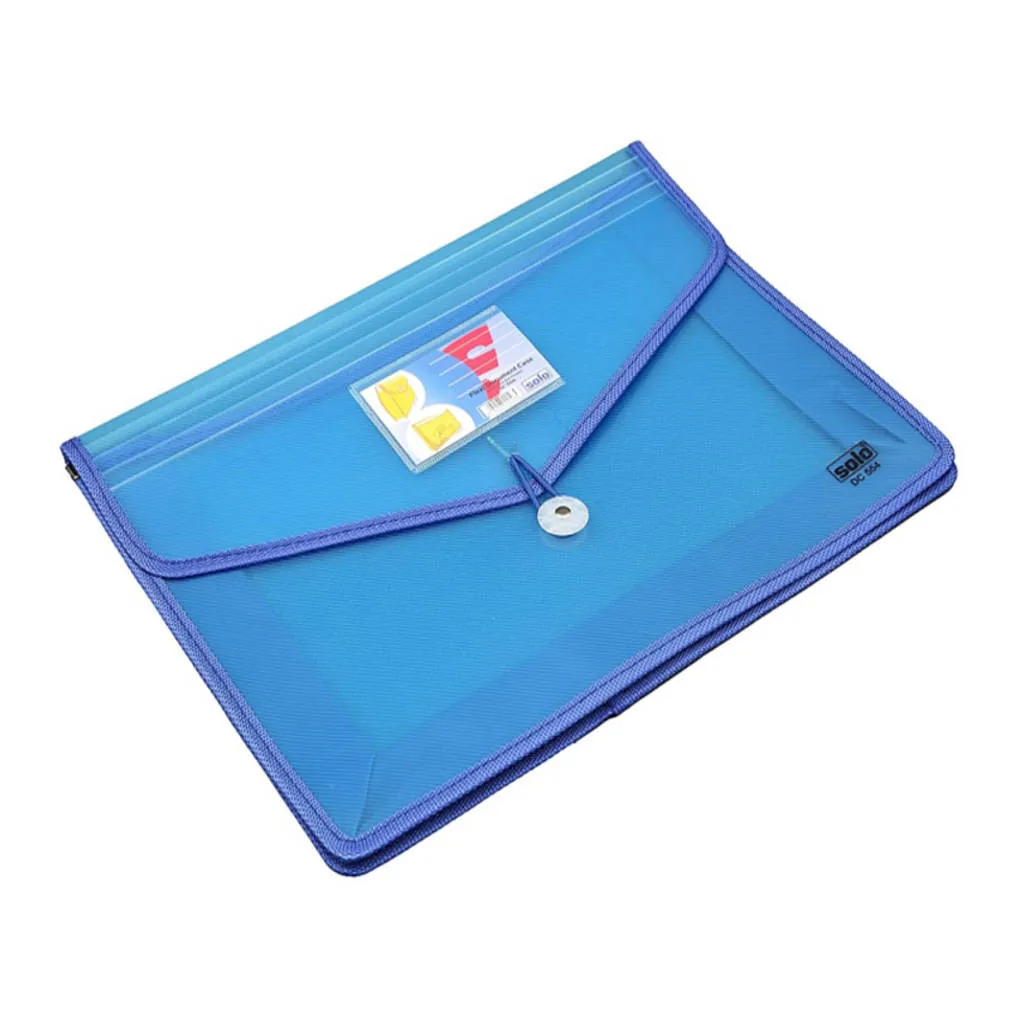 Solo Flexi Document Bag With Xtra Net Pocket Blue A4 DC 554
