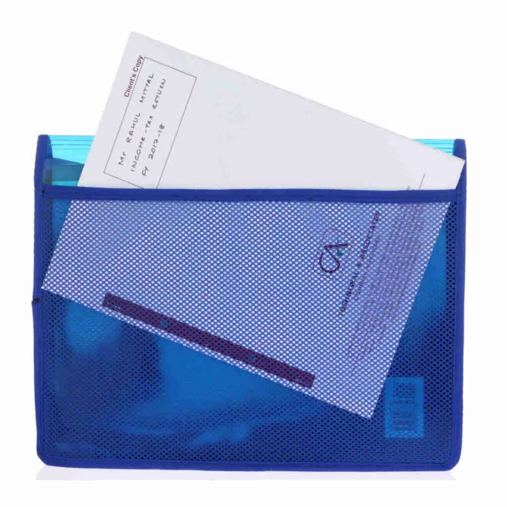 Solo Flexi Document Bag With Xtra Net Pocket Blue A4 DC 554