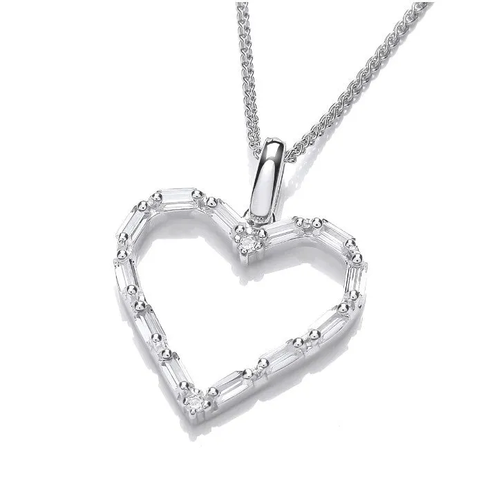 Sparkly Open Heart Pendant