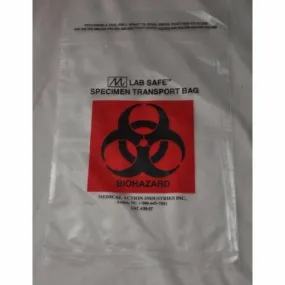 Specimen Transport Bag with Document Pouch McKesson 6 X 9 Inch Polyethylene Biohazard Symbol Adhesiv Count of 1000 By McKesson