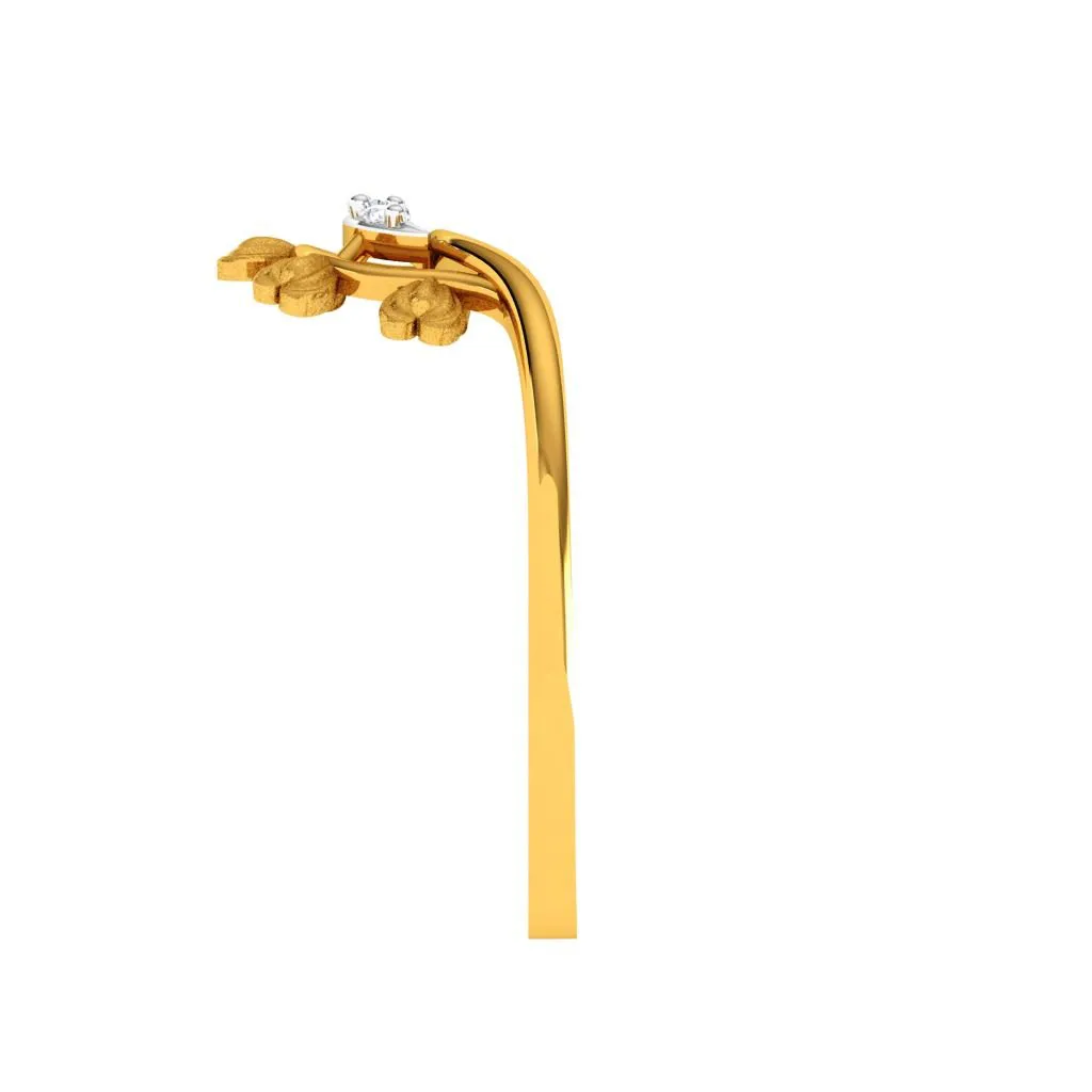 Stone Studded Fashionable Designed 18KT Women's Gold Ring