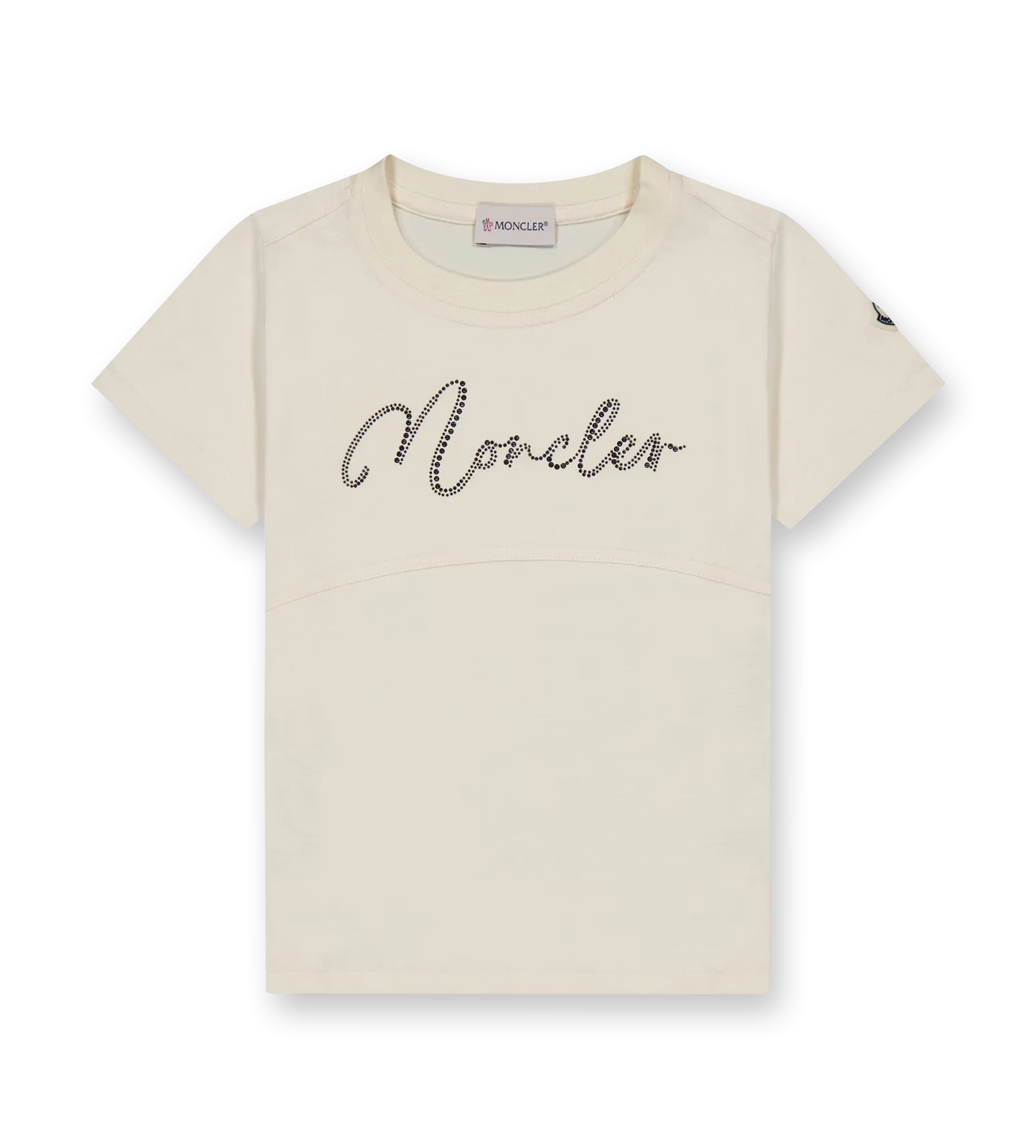 Studded Logo T-shirt Beige