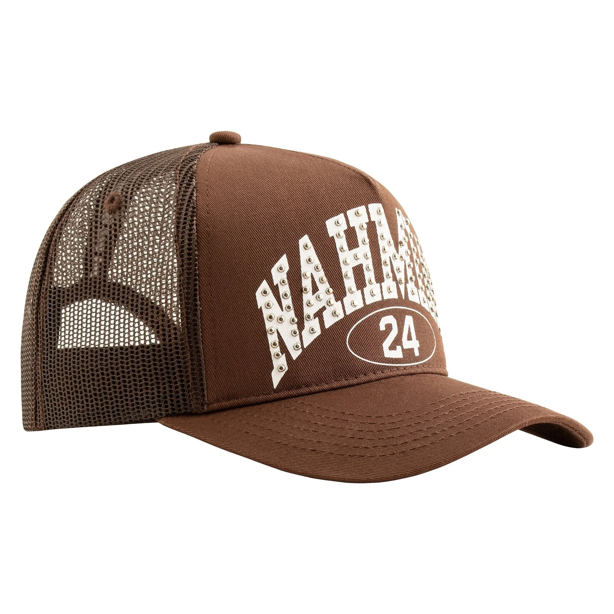 Studded Marquee Trucker Hat | Brown