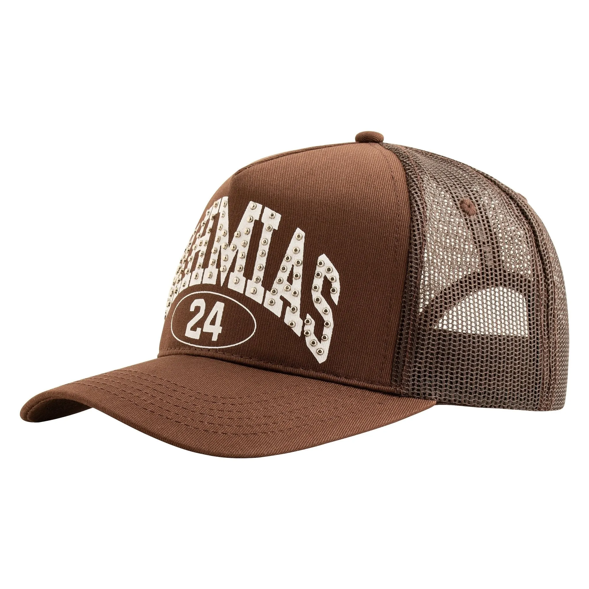 Studded Marquee Trucker Hat | Brown