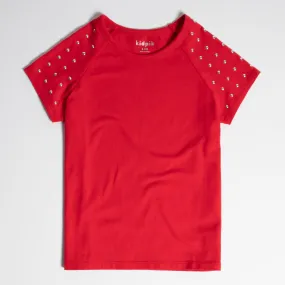 Studded Raglan Tee