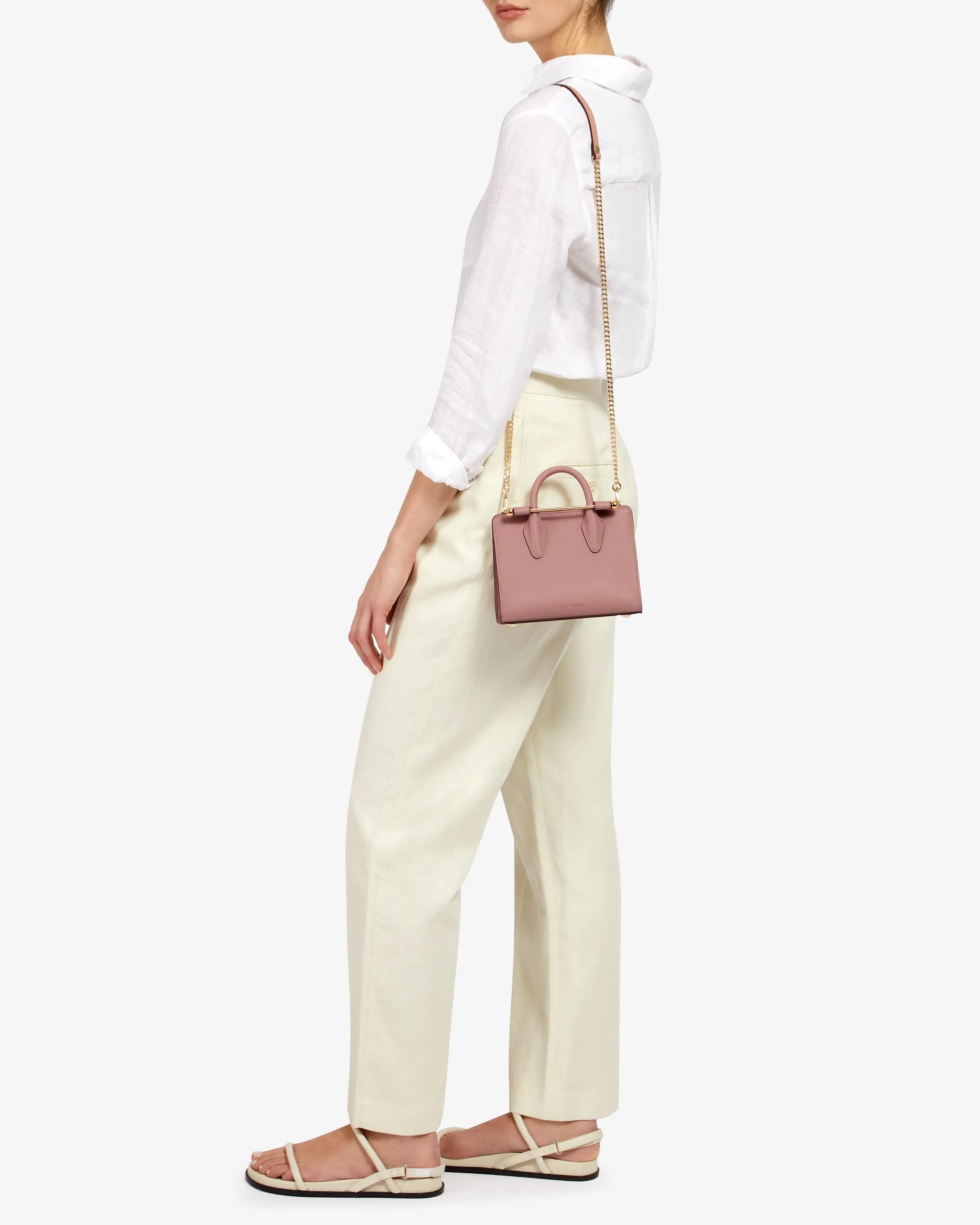 The Strathberry Nano Tote - Blush Rose