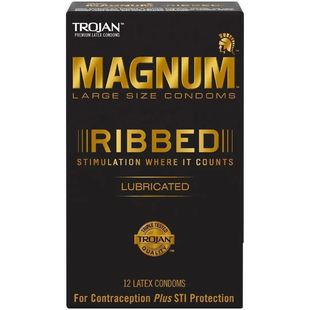 Trojan Magnum Ribbed Large Size Condoms