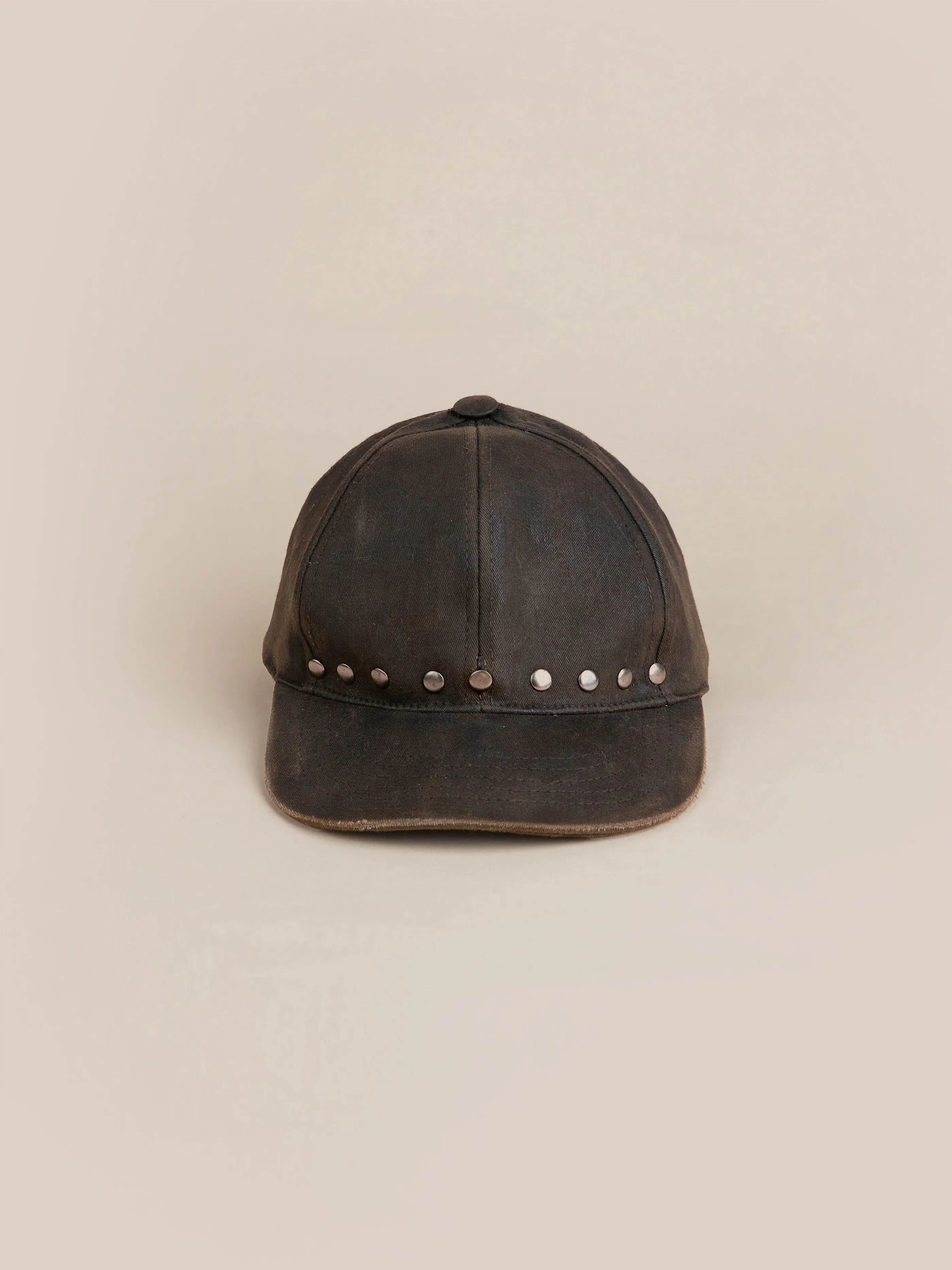 Waxed Charcoal Studded Cap