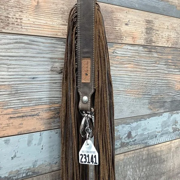 Western Mini Leather Fringe Strap 36" #23141