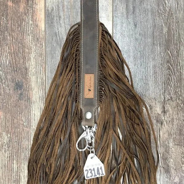 Western Mini Leather Fringe Strap 36" #23141