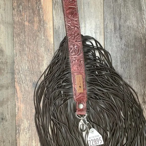 Western Mini Leather Fringe Strap 48" #22895