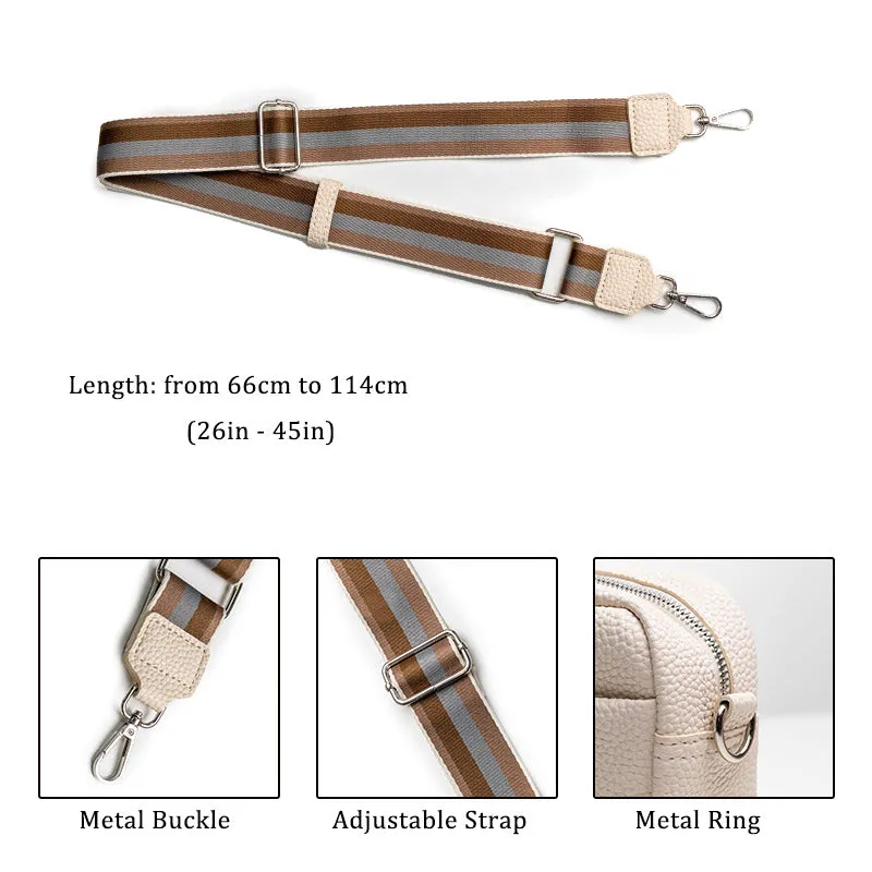 Wide Shoulder-strap PU Crossbody Square Bag