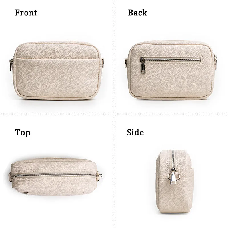 Wide Shoulder-strap PU Crossbody Square Bag