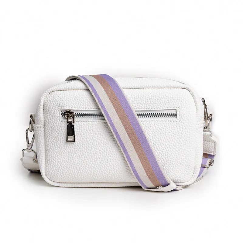 Wide Shoulder-strap PU Crossbody Square Bag