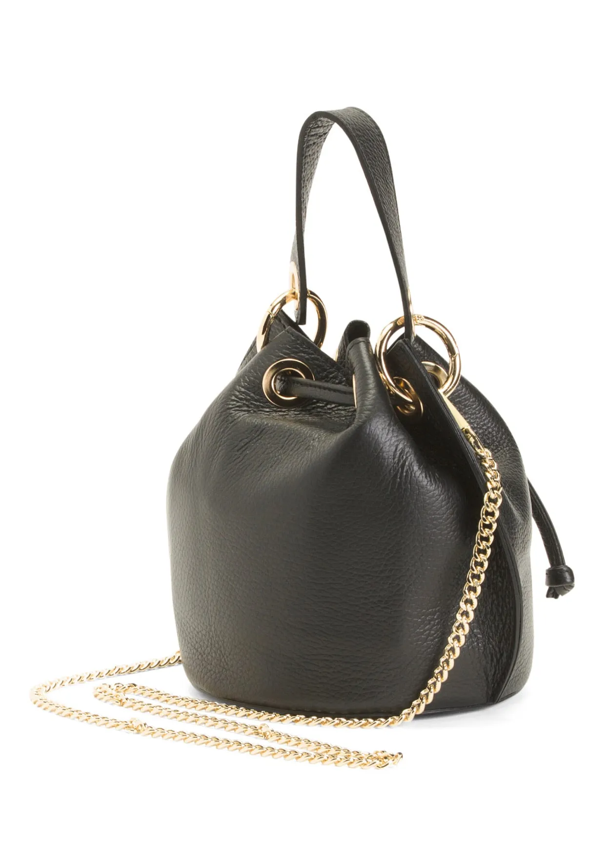 Women's Made in Italy Leather Black Crossbody Bag